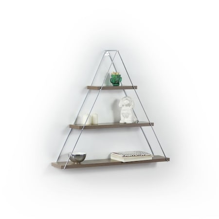 Aditivos Moset Decorative Shelf Walnut & Chrome AD2971408
